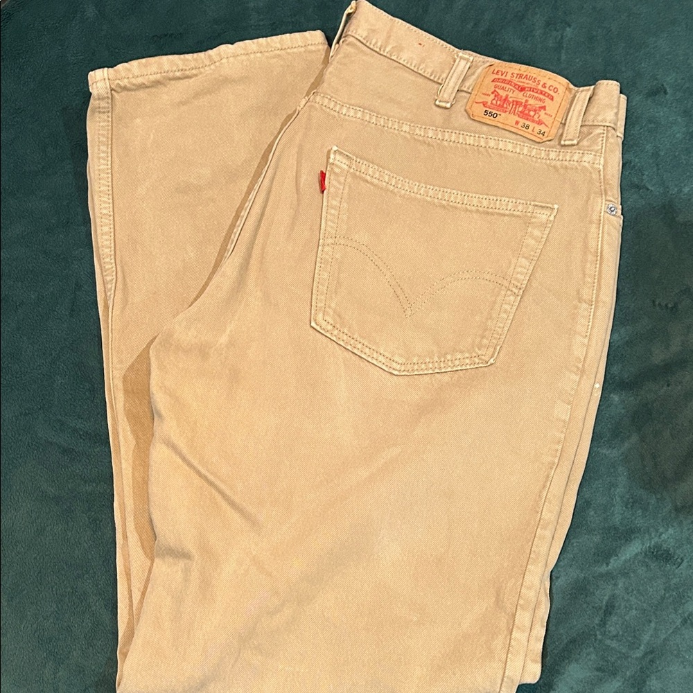 Levi's‎ 550 Relaxed Fit Khaki Denim Pants 38 x 34